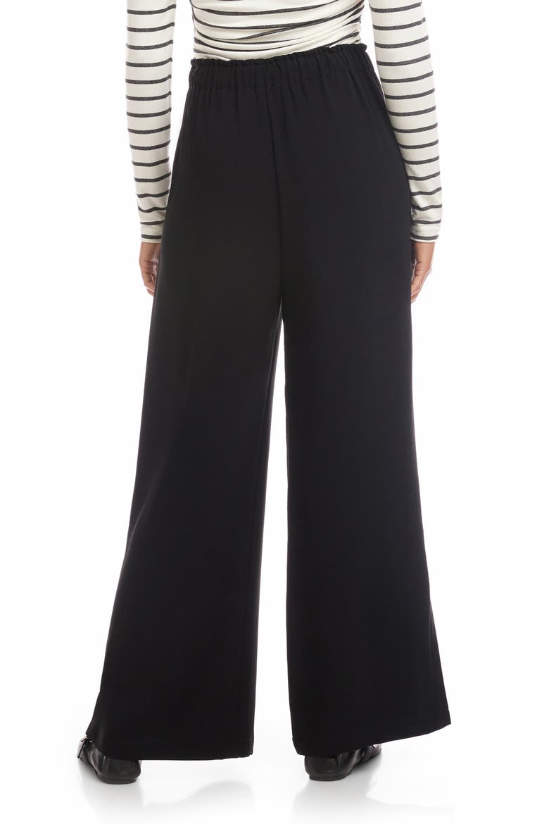 Helen Jersey Drawstring Wide Leg Pants, Alternate, color, BLACK