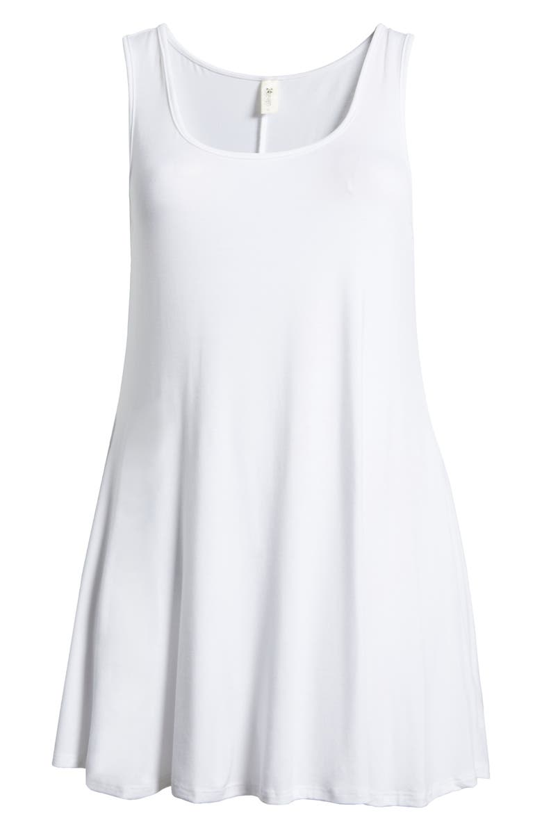 24seven Comfort Apparel Jersey Tunic Tank, Alternate, color, White