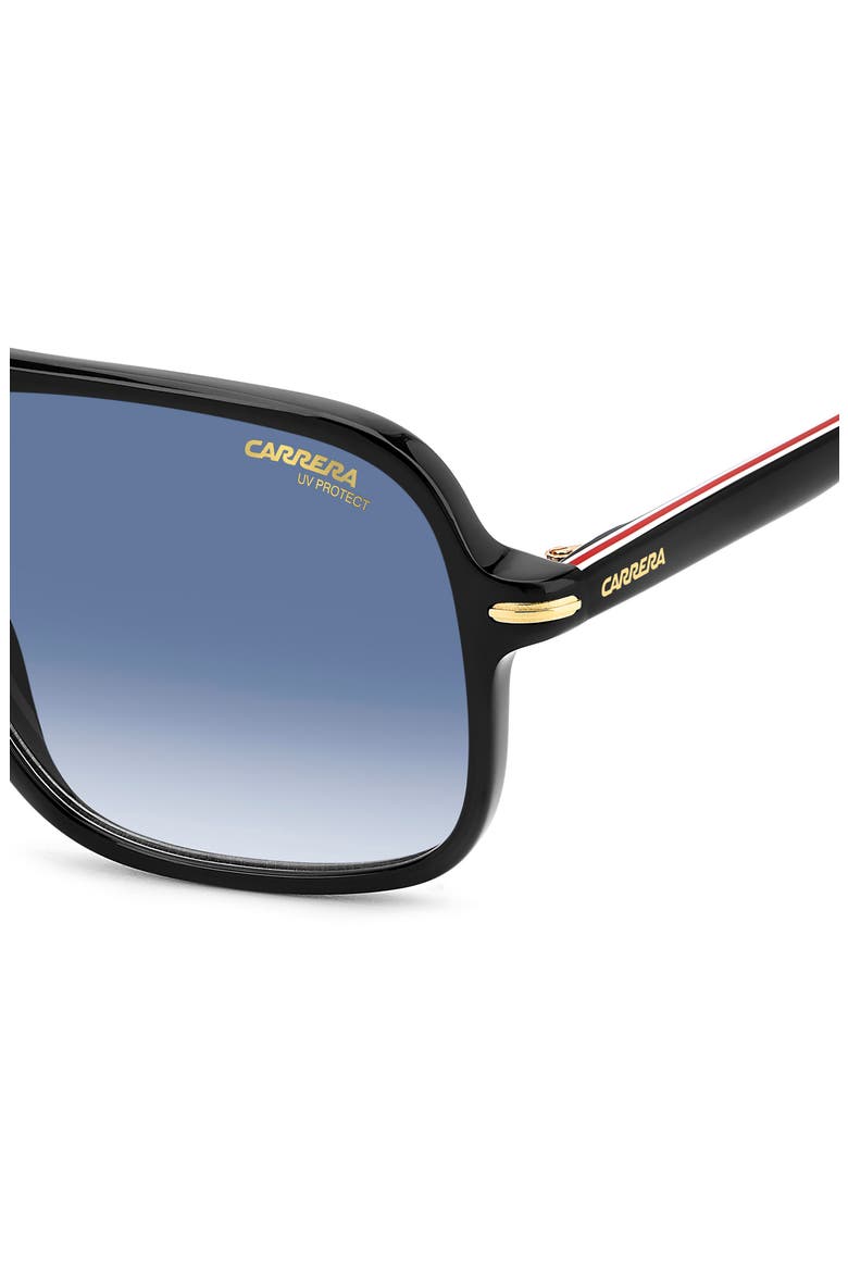 58mm Navigator Sunglasses, Alternate, color, BLACK GOLD/ DARK BLUE SF