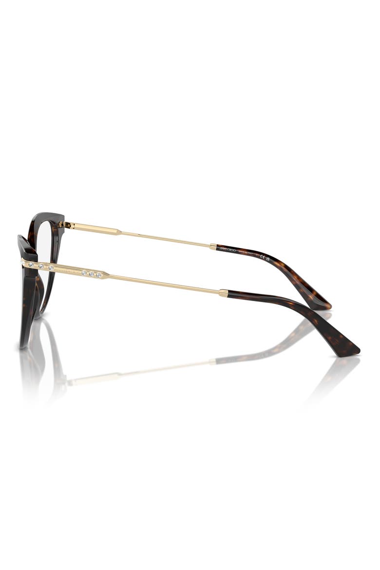 52mm Cat Eye Optical Glasses, Alternate, color, HAVANA / DEMO LENS