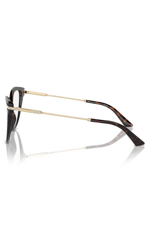 Jimmy Choo 52mm Cat Eye Optical Glasses In Brown