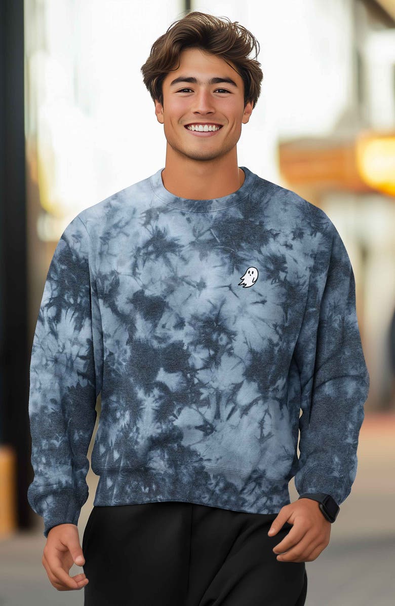 Dalix Ghost Tie Dye Sweatshirt, Alternate, color, Tie Dye Black