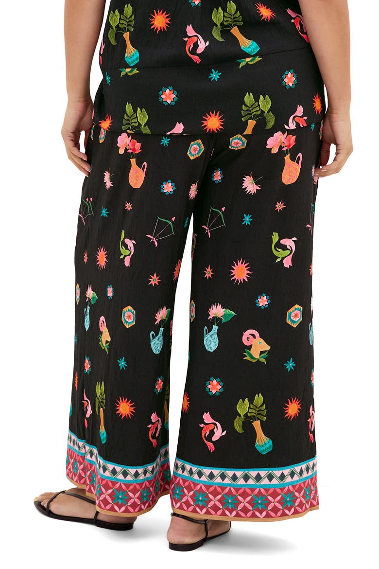 Selena Print Wide Leg Pants, Alternate, color, LA MONT BLK