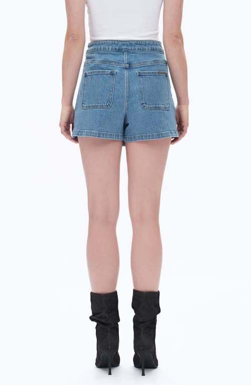 Bayeas High Waist Culotte Denim Skort In Blue