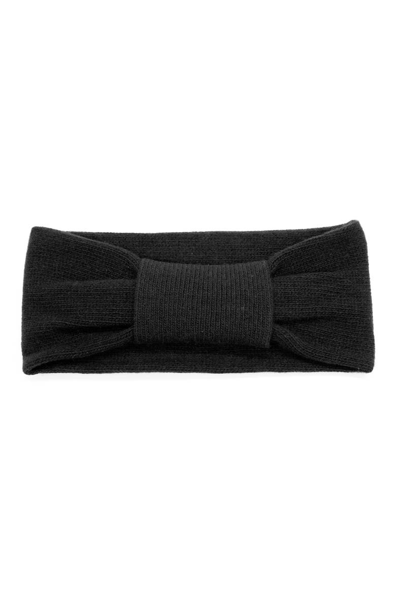 Cashmere Knot Headband, Main, color, BLACK