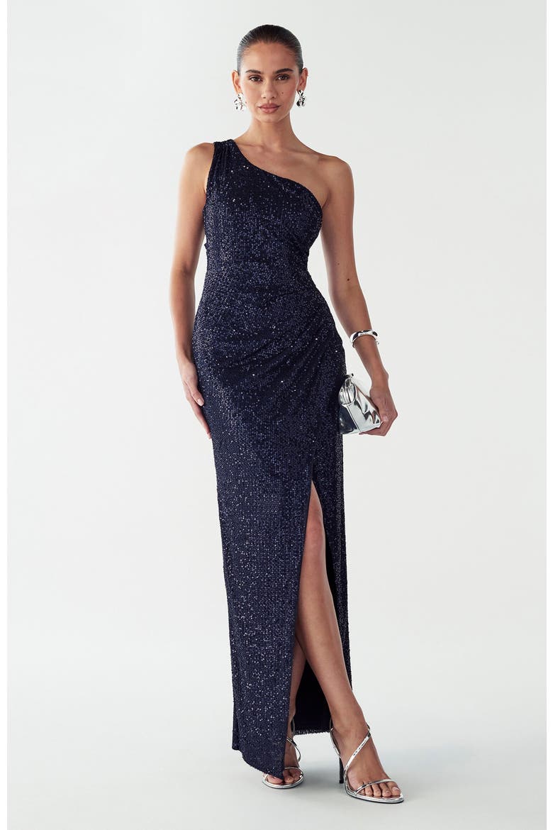 Brodey Maxi Dress, Main, color, Navy Sequin