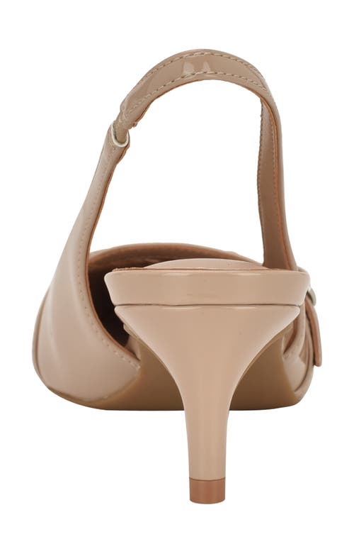 Calvin Klein Dazea Slingback Kitten Heel Pump In Brown