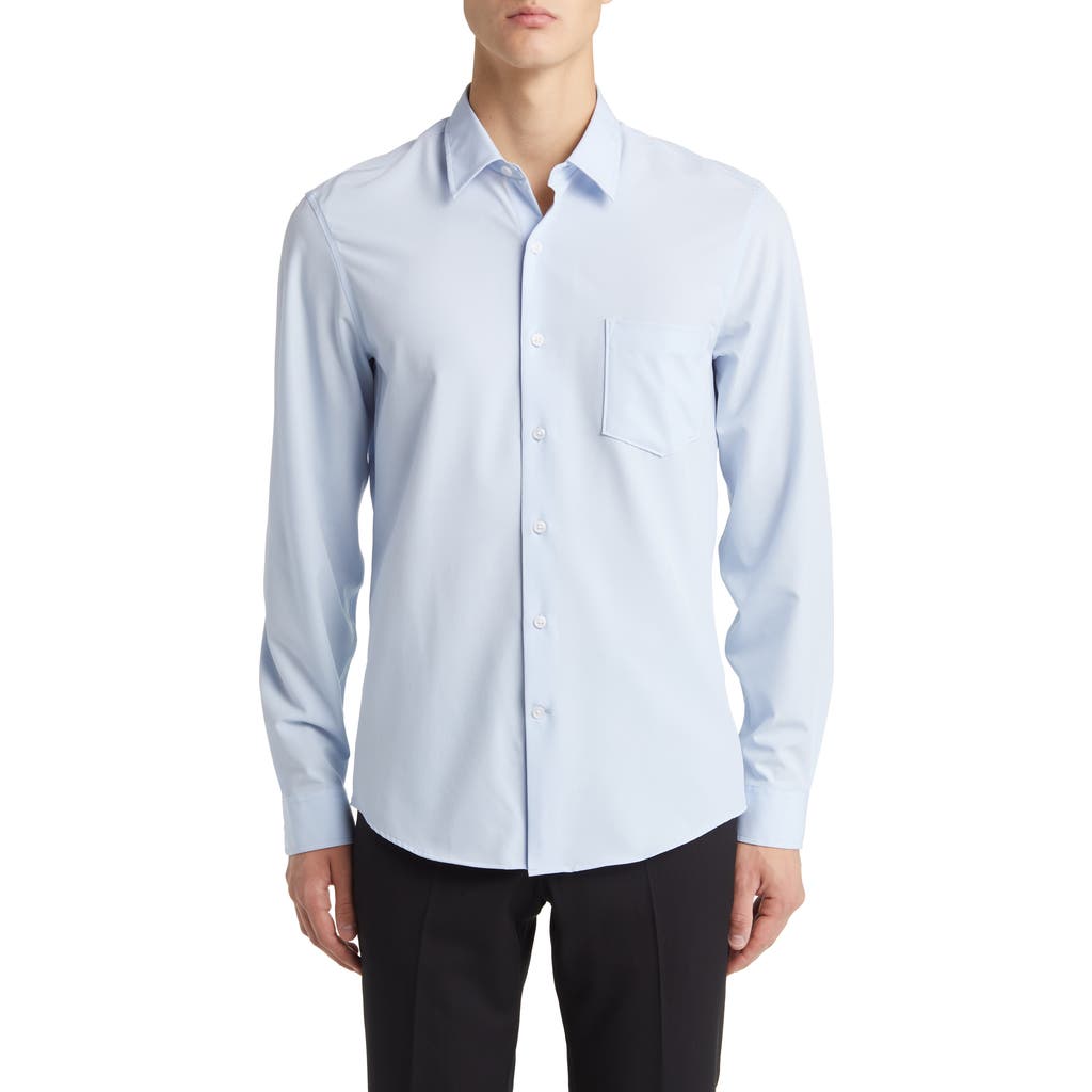 Nordstrom Solid Button-up Shirt In Blue Skyway