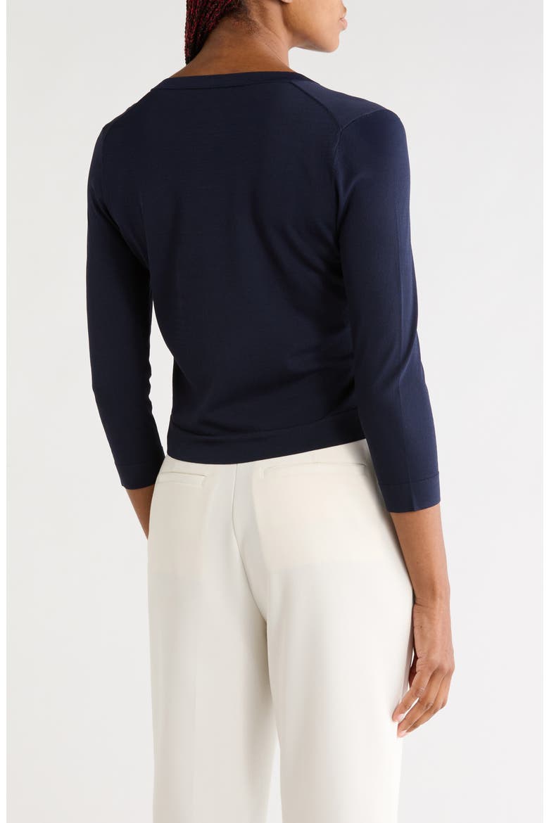Mara Lightweight Cropped Cardigan, Alternate, color, NAVY