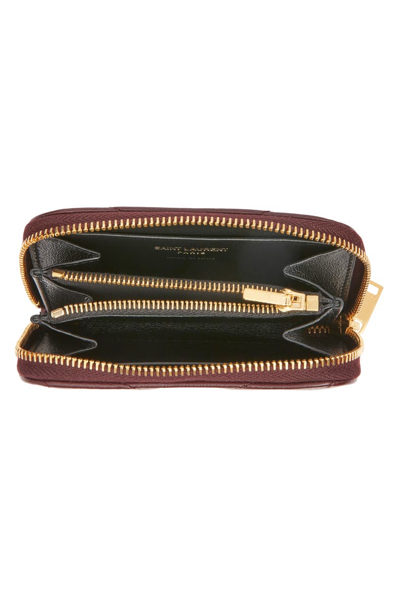 Cassandre Quilted Card Wallet, Alternate, color, ROUGE CABERNET