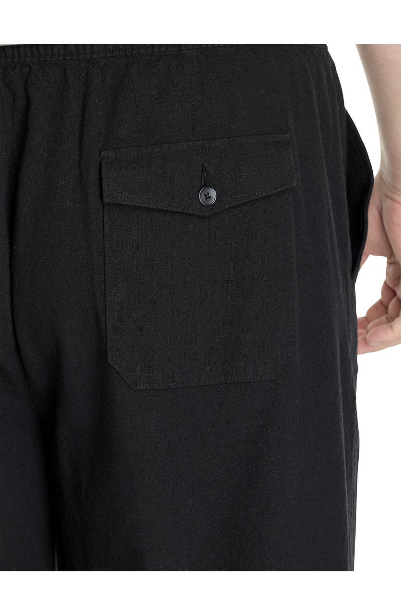 Harbor Bay by DXL Big & Tall Linen-Blend Loose-Fit Beach Pants, Alternate, color, Black