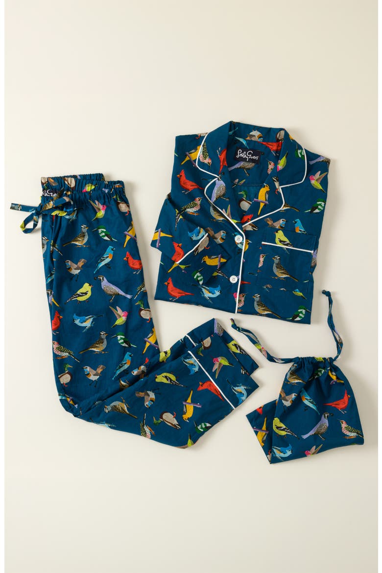 Early Bird Pajama Gift Set, Main, color, Blue