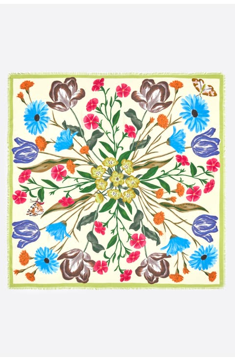 Botanical Flowers Shawl