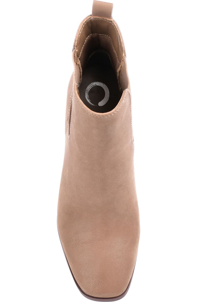 Journee Collection Maxxie Vegan Leather Chelsea Bootie, Alternate, color, Taupe