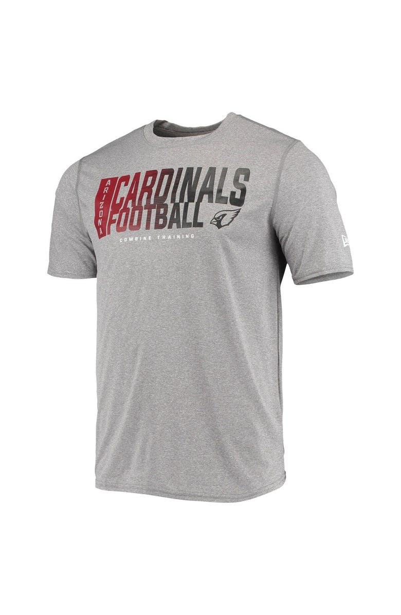 New Era Men's New Era Heathered Gray Arizona Cardinals Combine Authentic Game On T-Shirt, Alternate, color, 