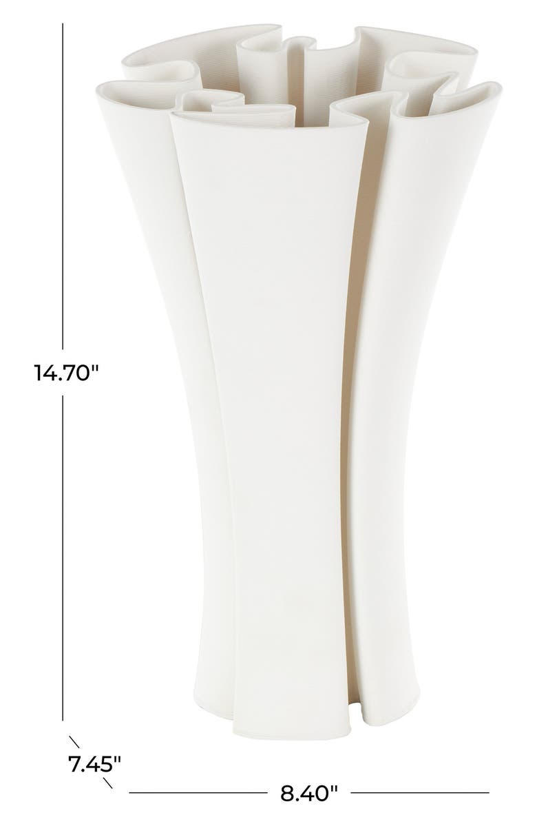 VIVIAN LUNE HOME Ceramic Vase, Alternate, color, White