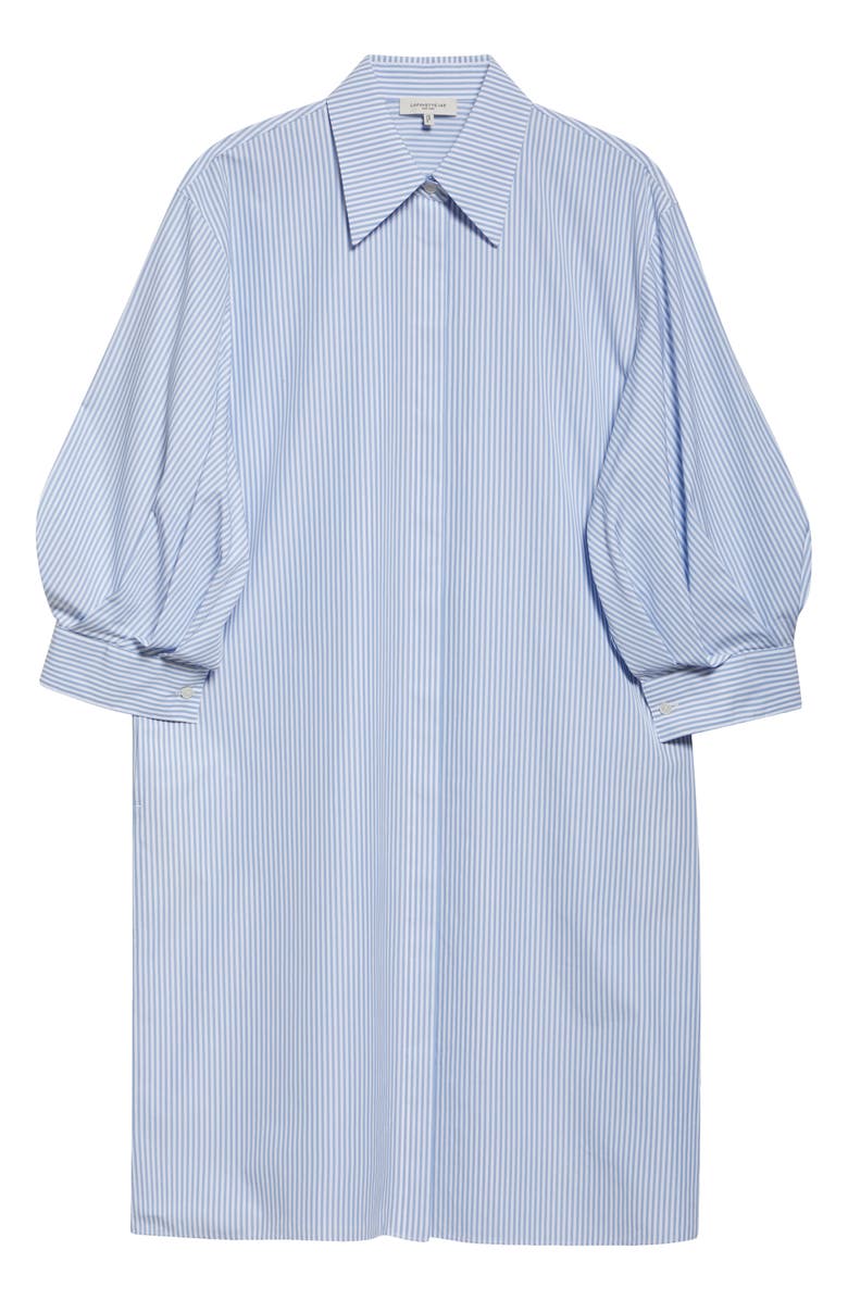 Stripe Lantern Sleeve Shirtdress