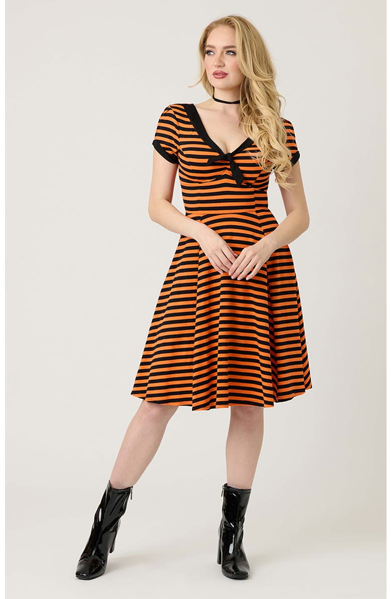 Unique Vintage Natalie Swing Dress, Main, color, Orange