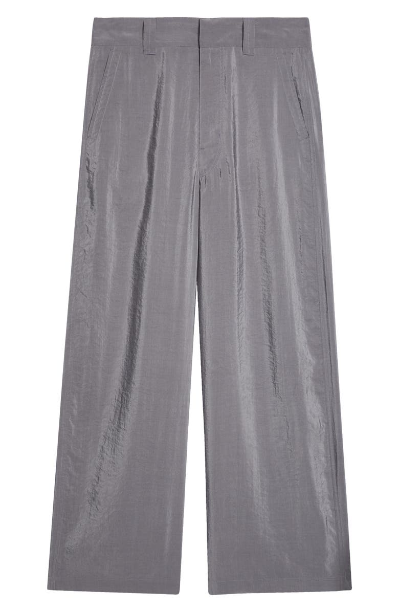Lemaire High Waist Silk Blend Wide Leg Pants, Main, color, Aluminium