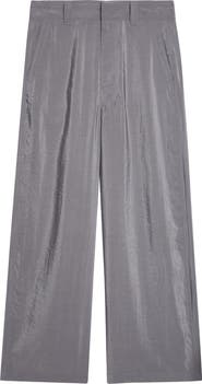 Lemaire High Waist Silk Blend Wide Leg Pants