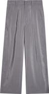 Lemaire High Waist Silk Blend Wide Leg Pants