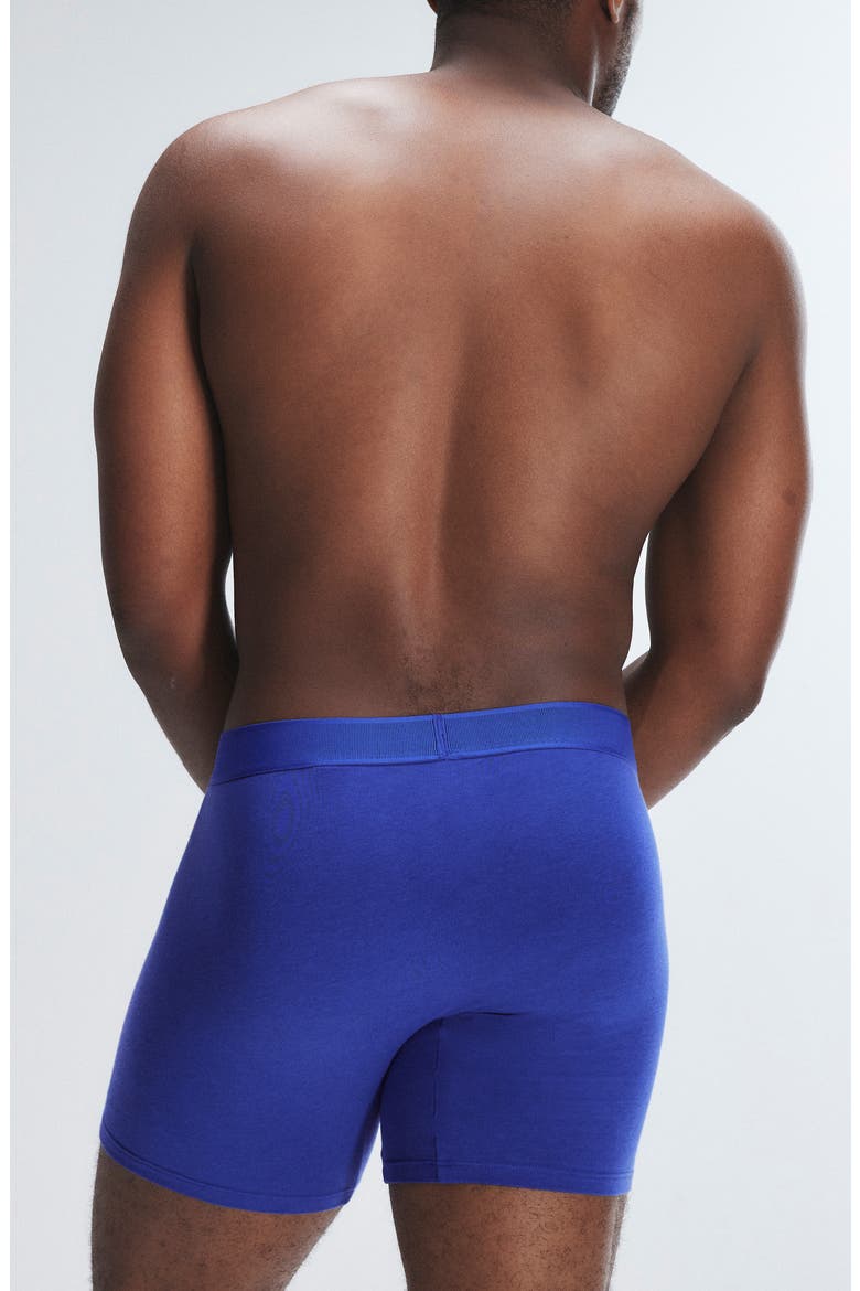 Savage X Cotton Blend Boxer Briefs, Alternate, color, BLUE CYBER CAFE