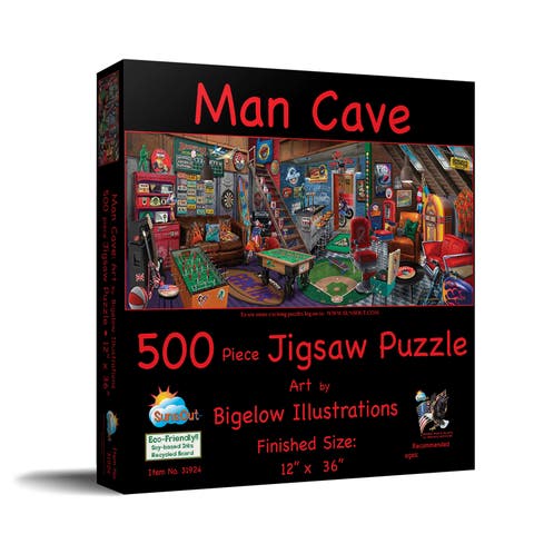 Man Cave 500 piece Jigsaw Puzzle for Adults