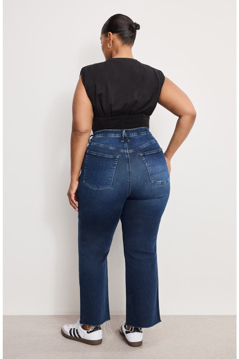 Soft-Tech Good Standard Raw Hem Kick Flare Jeans, Alternate, color, INDIGO1068