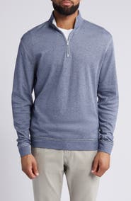 johnnie-O Hanks Heathered Quarter Zip Pullover