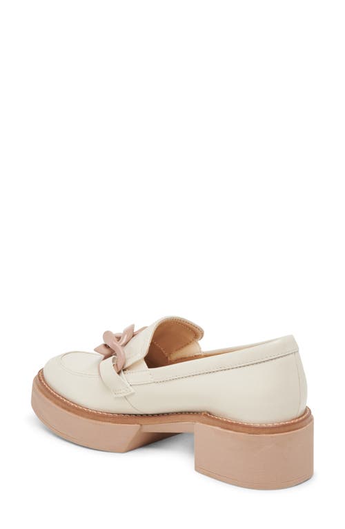 Dolce Vita Shalan Curb Link Loafer In Ivory Patent Stella