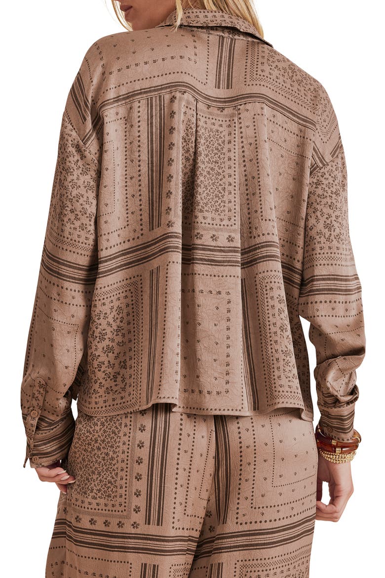 Clara Button-Up Shirt, Alternate, color, TAUPE
