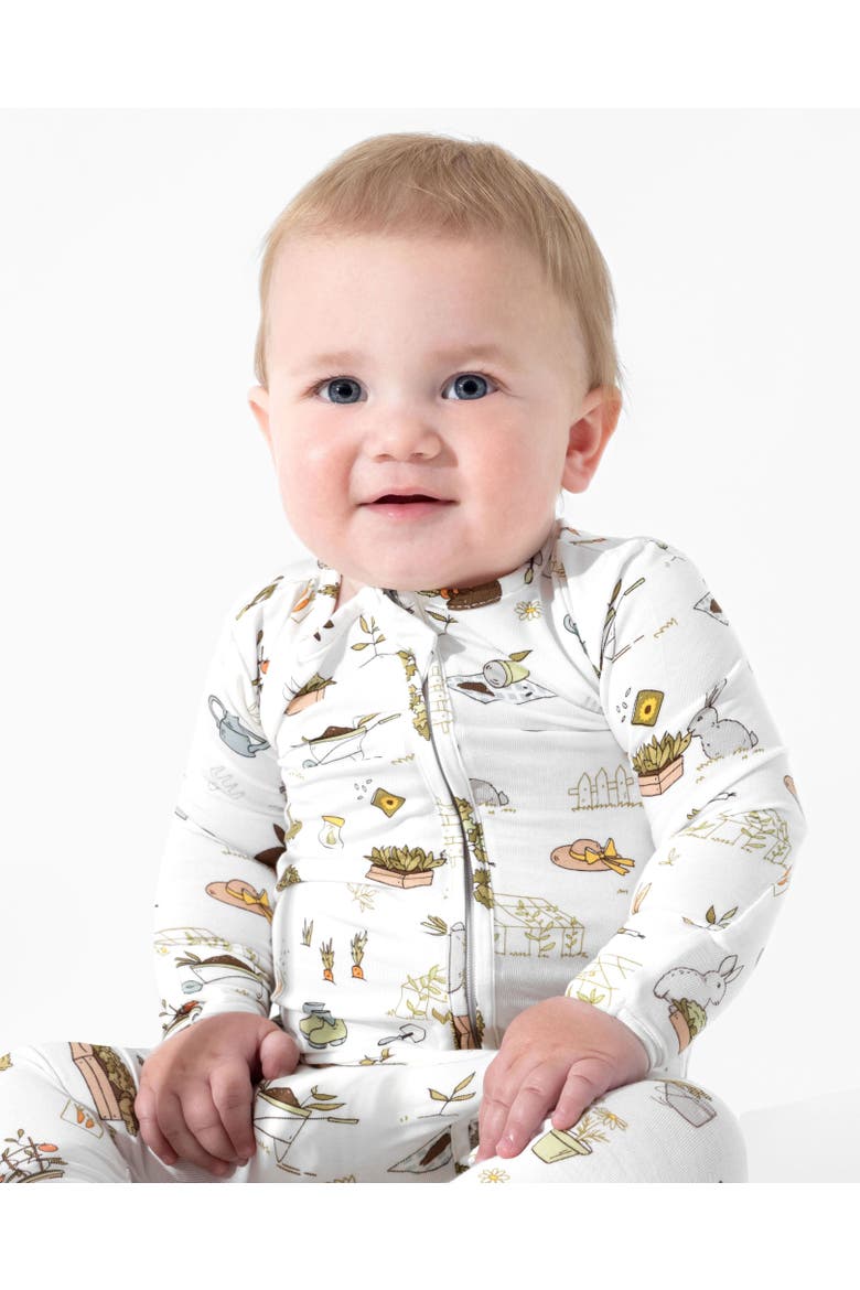 Baby Bunny Garden Convertible Footie, Alternate, color, Bunny Garden