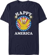 The Simpsons Men's The Simpsons Happy and Festive Homer Graphic T-Shirt