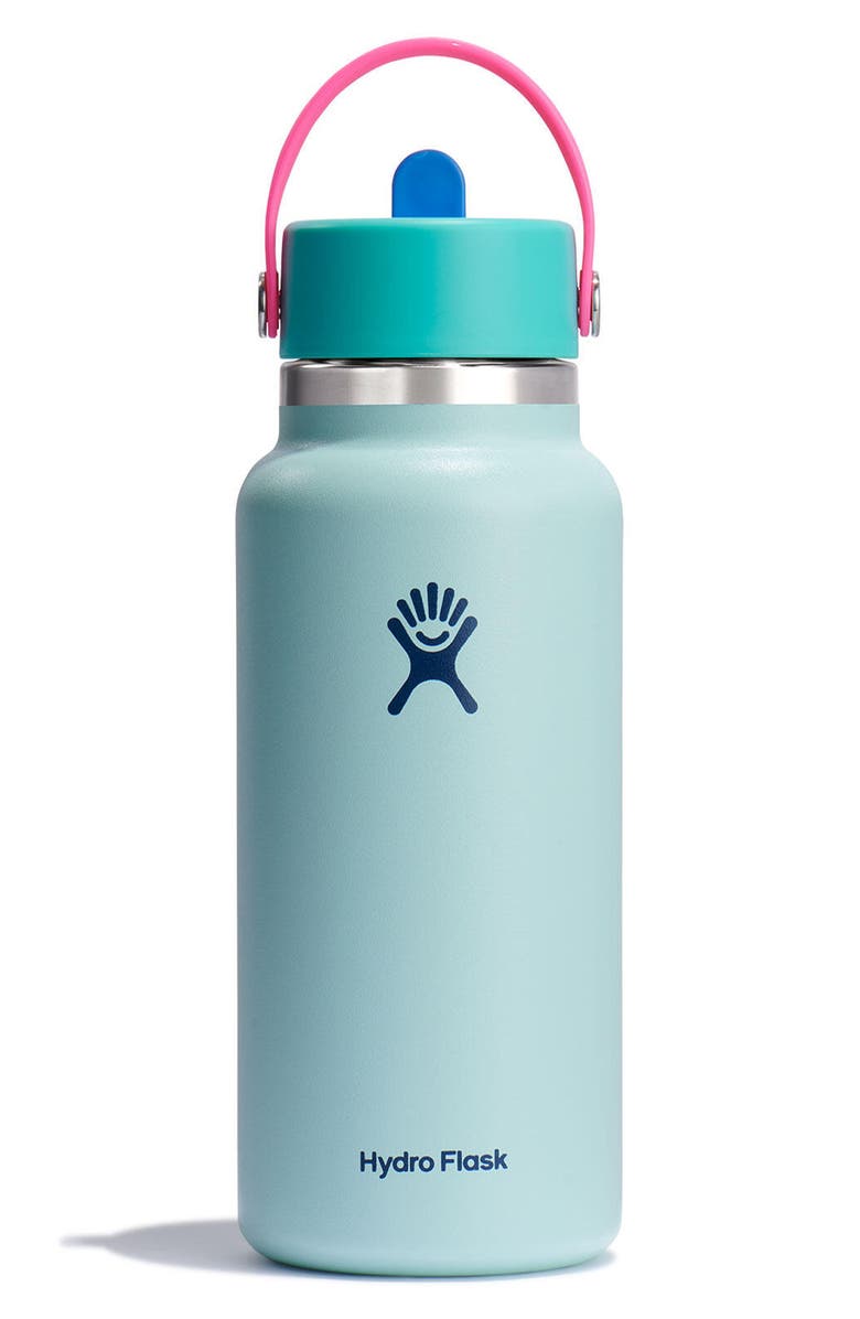 Hydro Flask 32-Ounce Wide Mouth Flex Straw Cap Water Bottle, Alternate, color, Polar Plunge