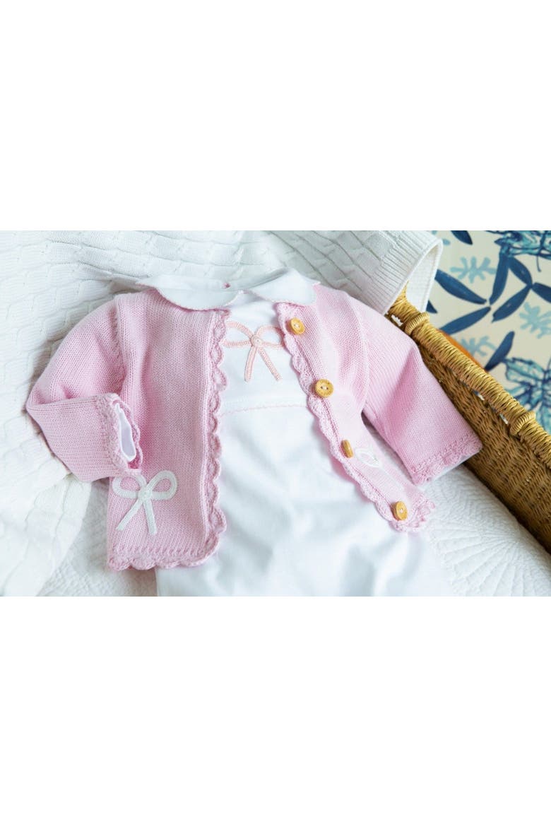 Crochet Cardigan, Alternate, color, Pink Bow