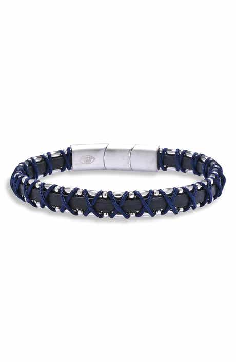 EYE CANDY LOS ANGELES Men's Lucas Cord & Leather Bracelet