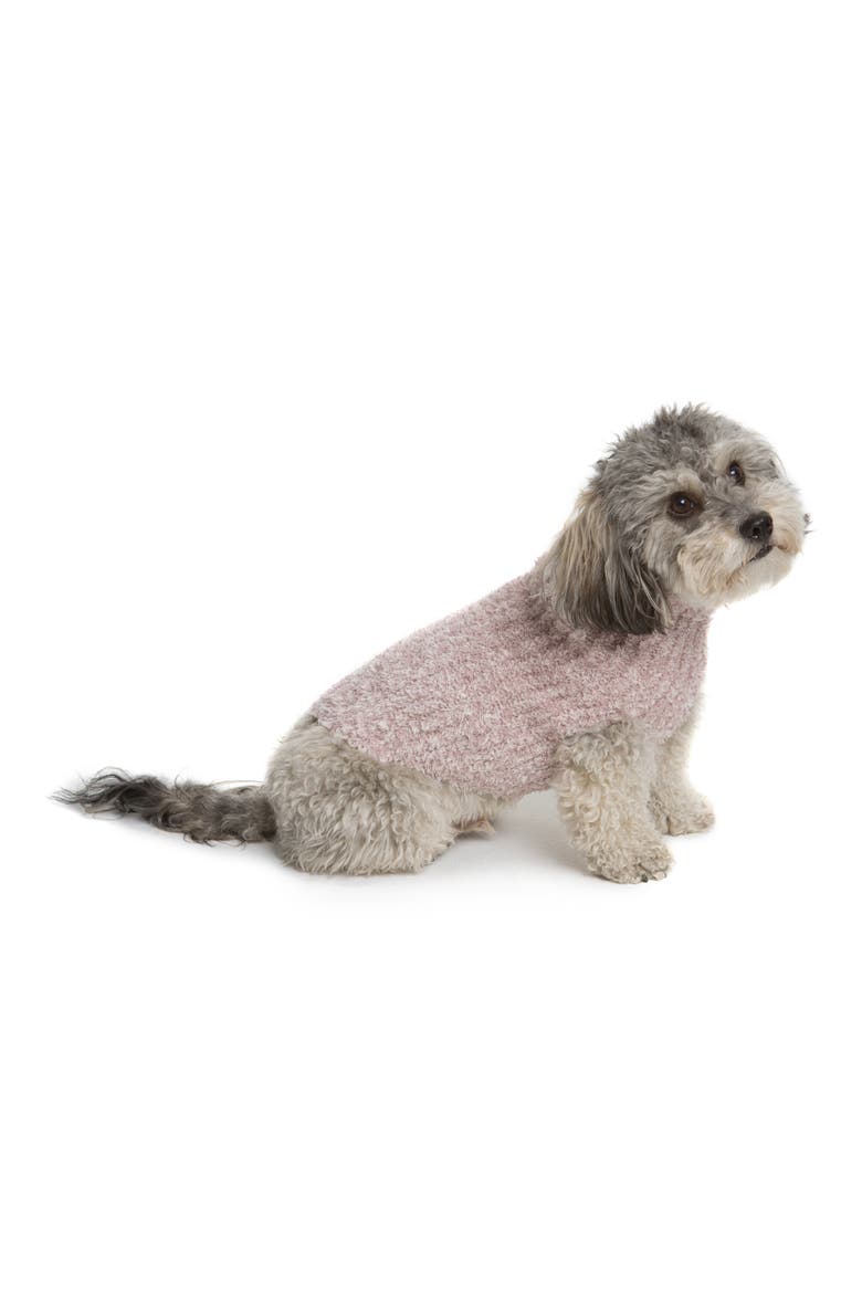 CozyChic™ Ribbed Dog Sweater, Alternate, color, VINTAGE ROSE/BALLET PINK