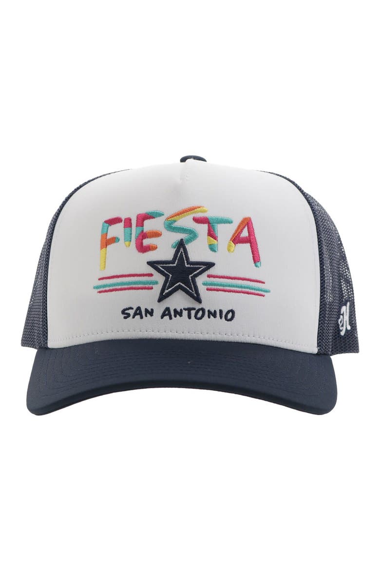 Men's HOOey  White/Navy Dallas Cowboys NFL Fiesta Adjustable Trucker Hat, Alternate, color, White