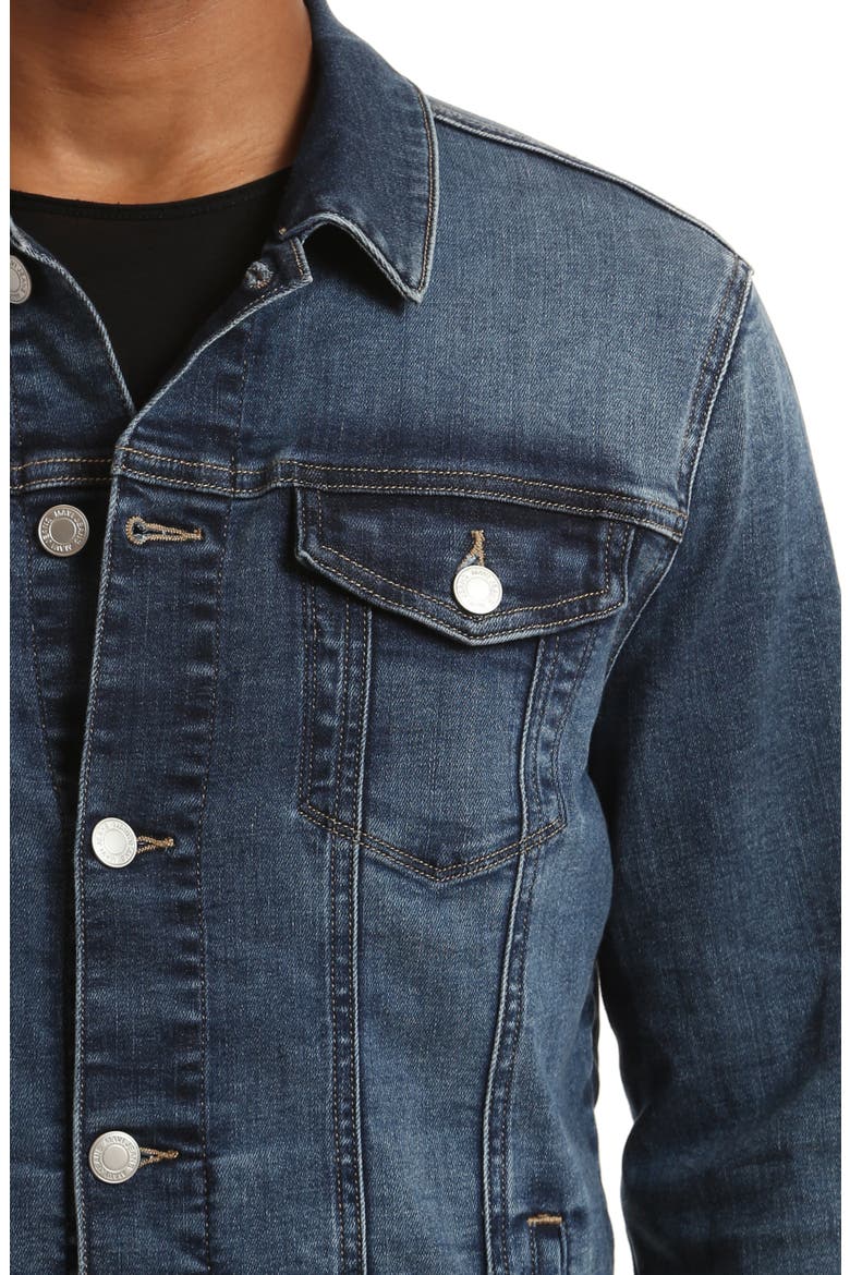Frank Denim Trucker Jacket, Alternate, color, DARK FOGGY FEATHER BLUE