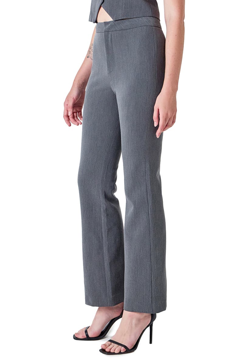 Endless Rose Low Rise Flare Pants, Alternate, color, Charcoal