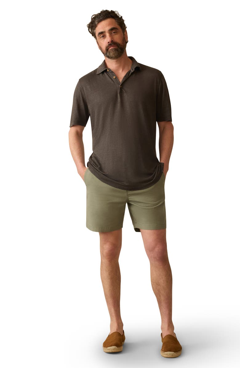 Faherty Linen Polo, Alternate, color, Washed Black