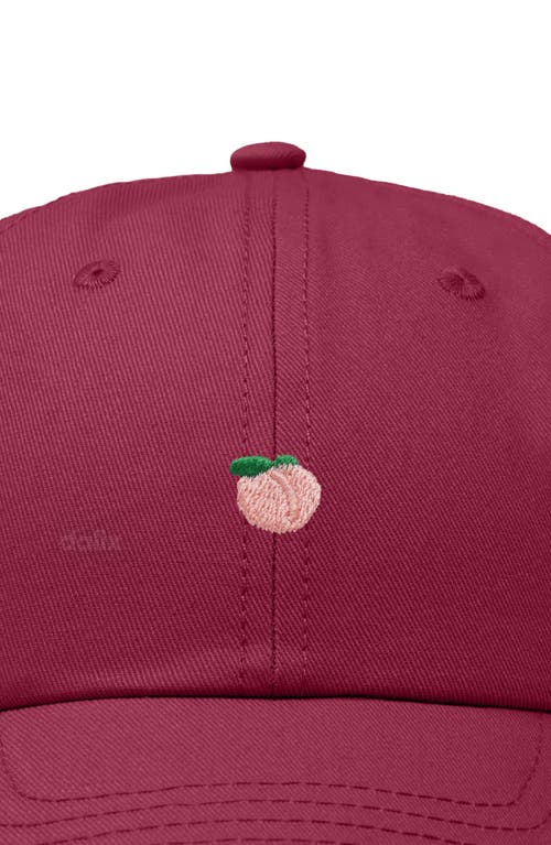 Dalix Lil Peach Dad Cap In Burgundy