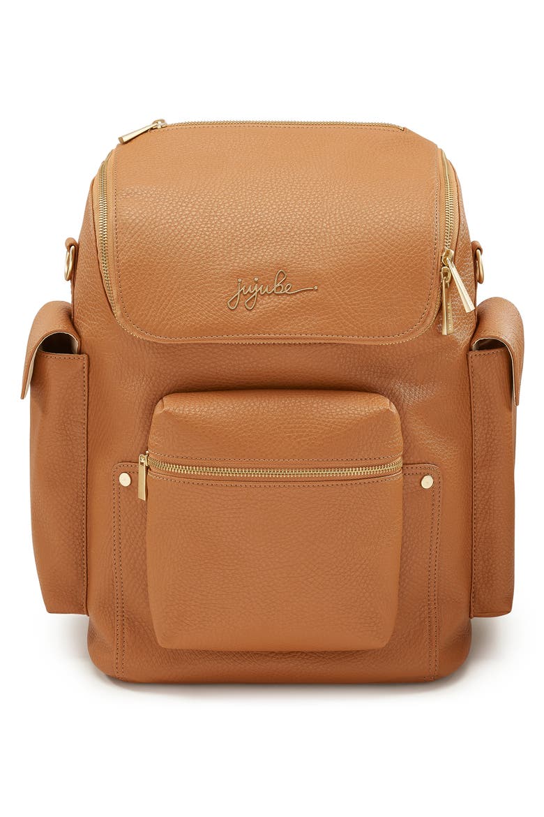 Ju-Ju-Be Ever Collection Forever Faux Leather Diaper Backpack, Alternate, color, BRULEE