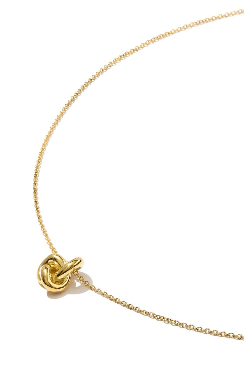 Otiumberg 14kt Gold Vermeil Mini Knot Necklace, Alternate, color, Yellow Toned Gold