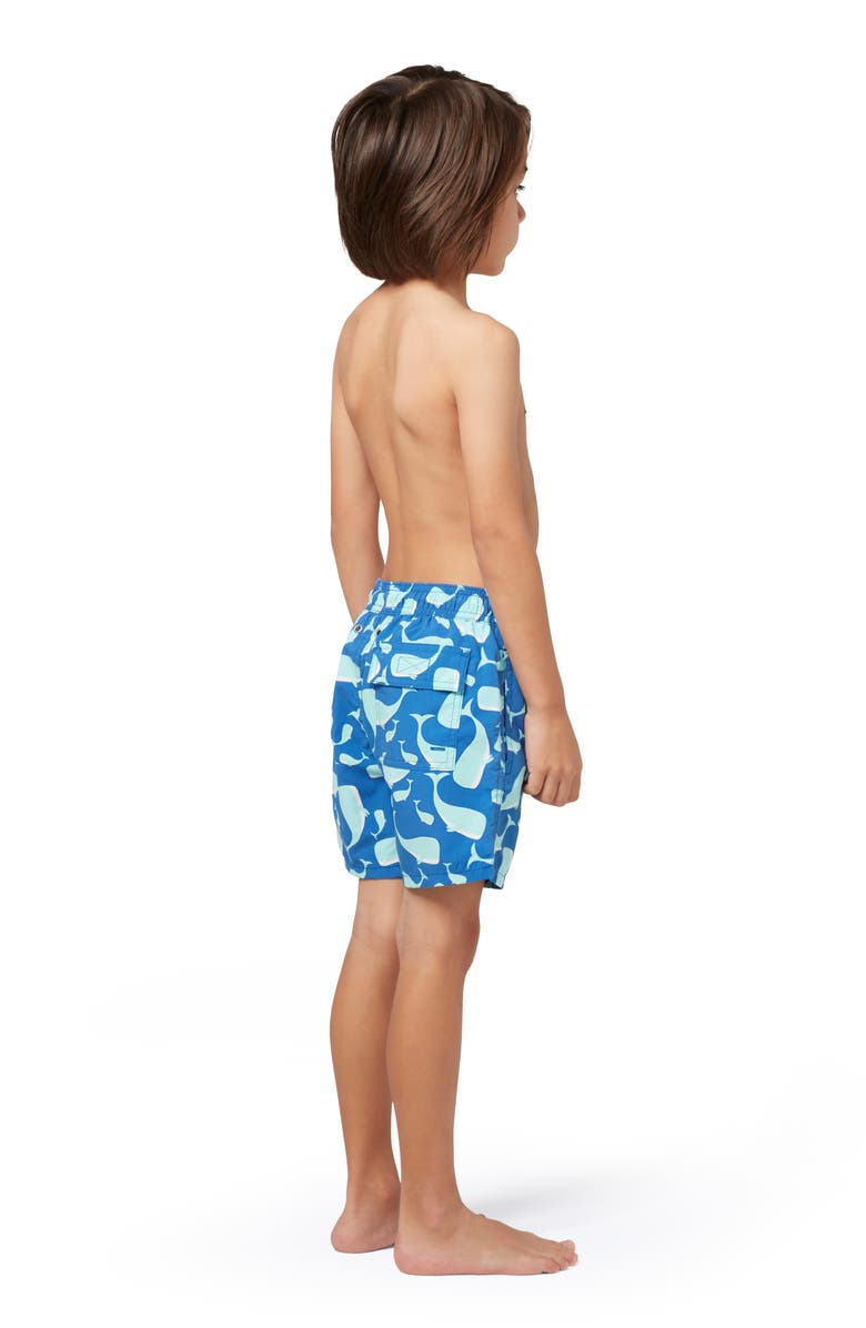 Tom & Teddy Kids' Whale Swim Trunks, Alternate, color, Navy & Aqua