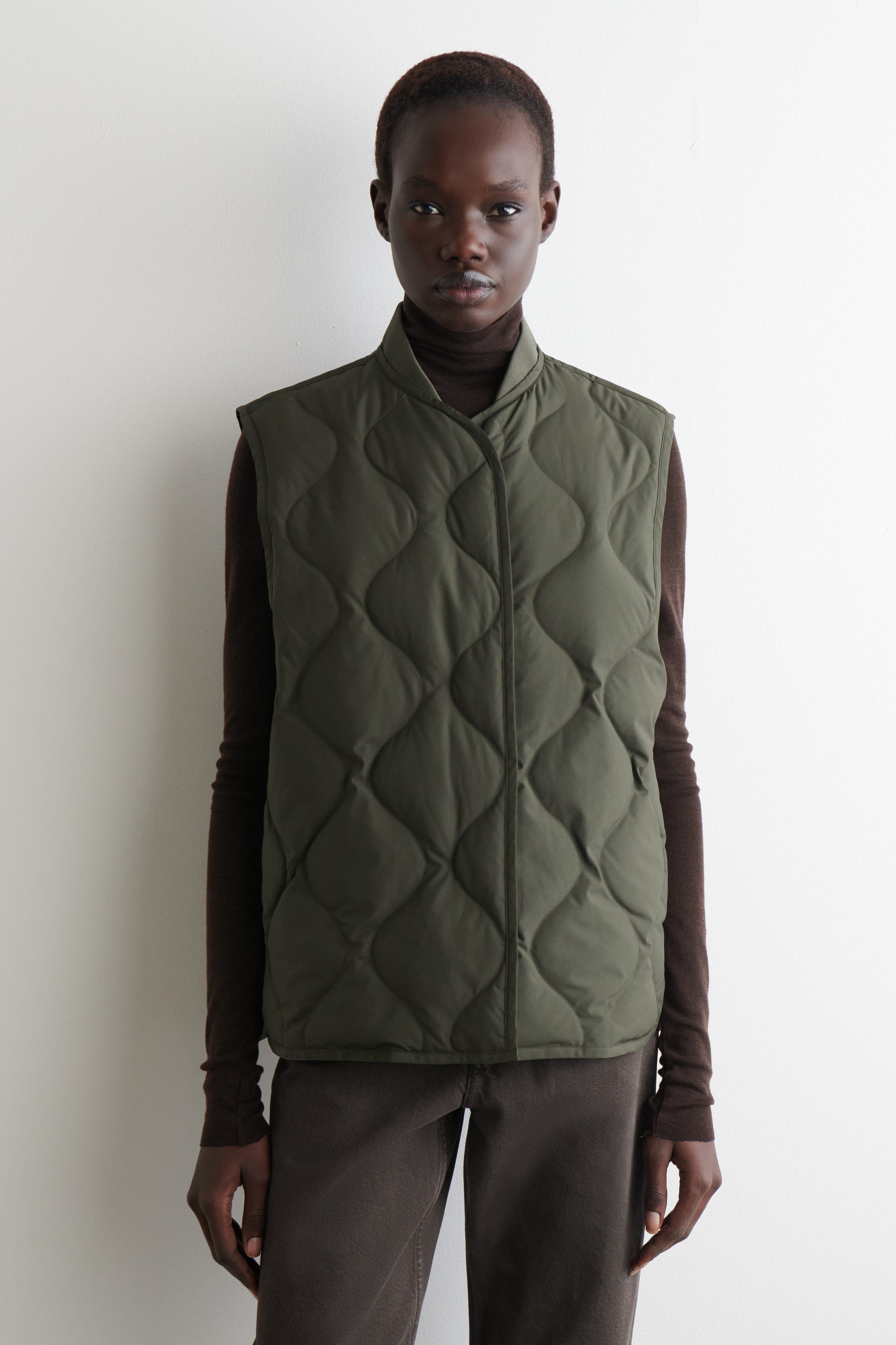 Oversized Quilted Down Gilet - image 3