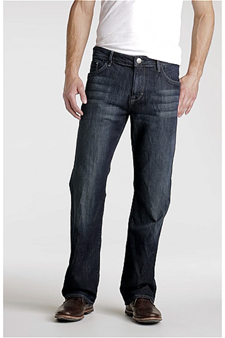 Matt Relaxed Straight Fit Jeans, Alternate, color, DARK BLUE