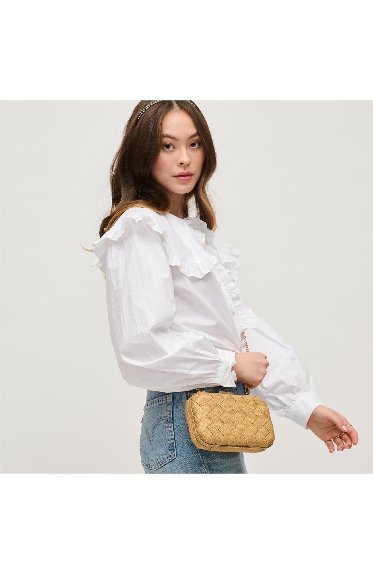 Addie Clutch, Alternate, color, Natural