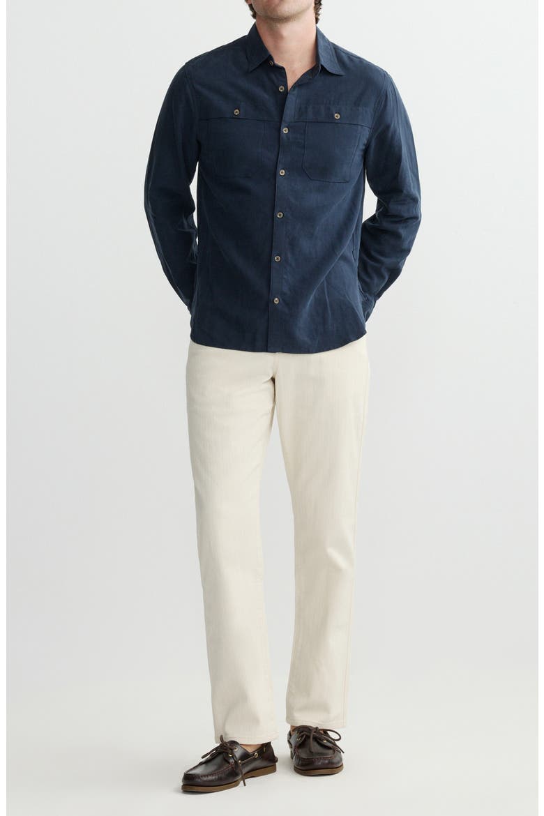 Noah Straight Leg Jeans, Main, color, ECRU HERRINGBONE