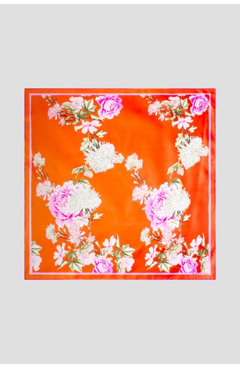 Imperial Silk Scarf Dragon Print